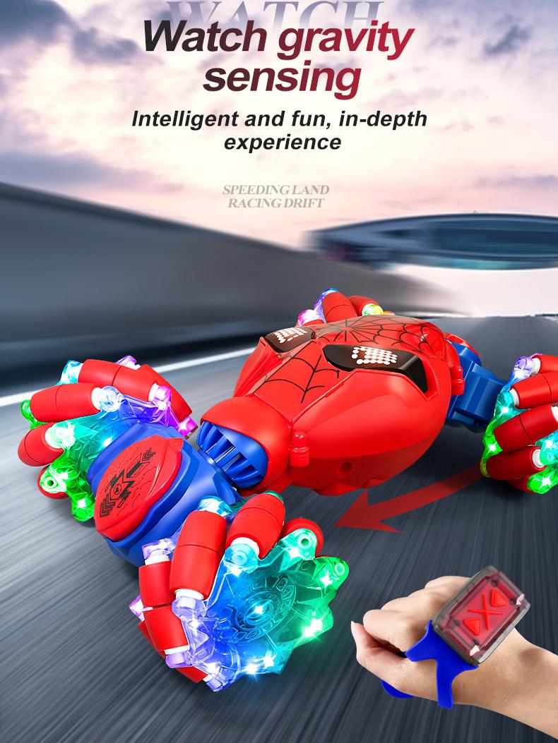 Gesture Sensor Kids Deformation Remote Control Car King Kong Bumblebee Spider Man Four-Wheel Drive Drift Stunt Boy Toy Car