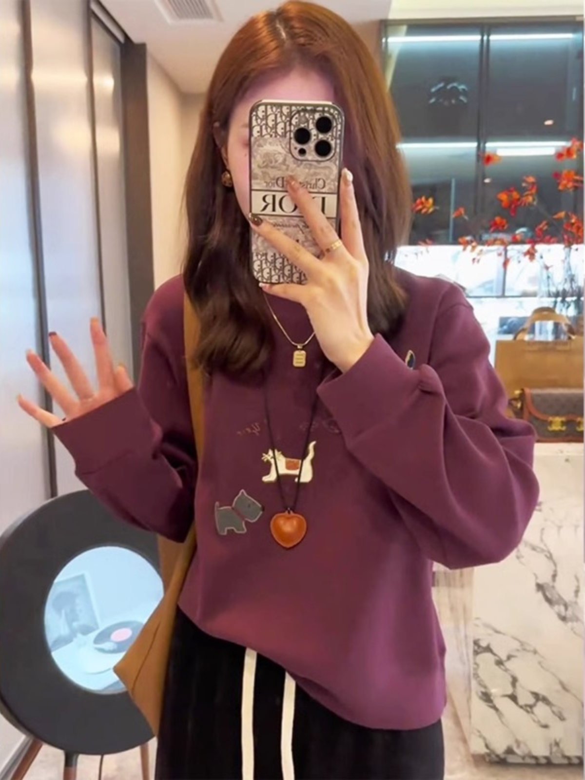 American round Neck Sweatshirt Women's Spring and Autumn 2025 New Arrival Best Selling Fashionable Stylish Autumn Loose Printed Long-Sleeved Top