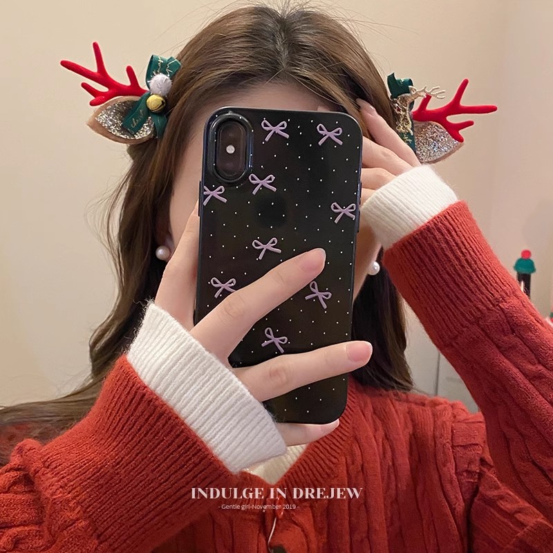 Christmas Bows Elk Antlers Barrettes Duckbill Clip Bang Clip Side Clip Little Clip Photo Prop Headdress