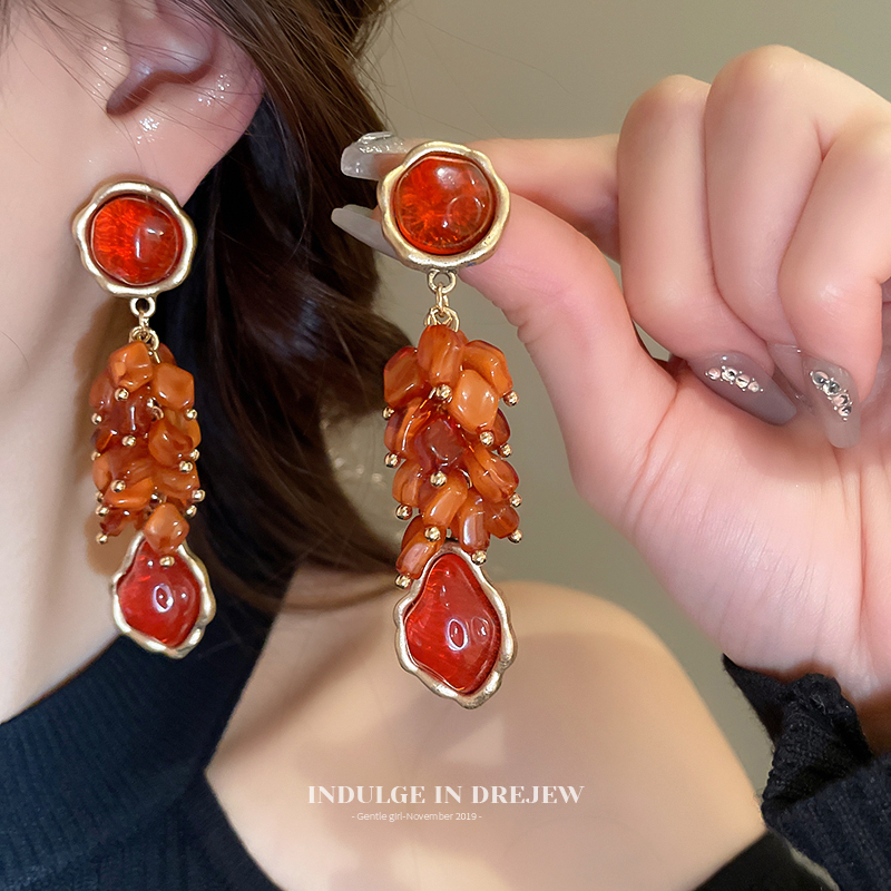 Asymmetrical Wheat Tassel Earrings 2025 New Arrival Best Selling Women's Earrings Elegant Mid-Ancient Vintage Earrings