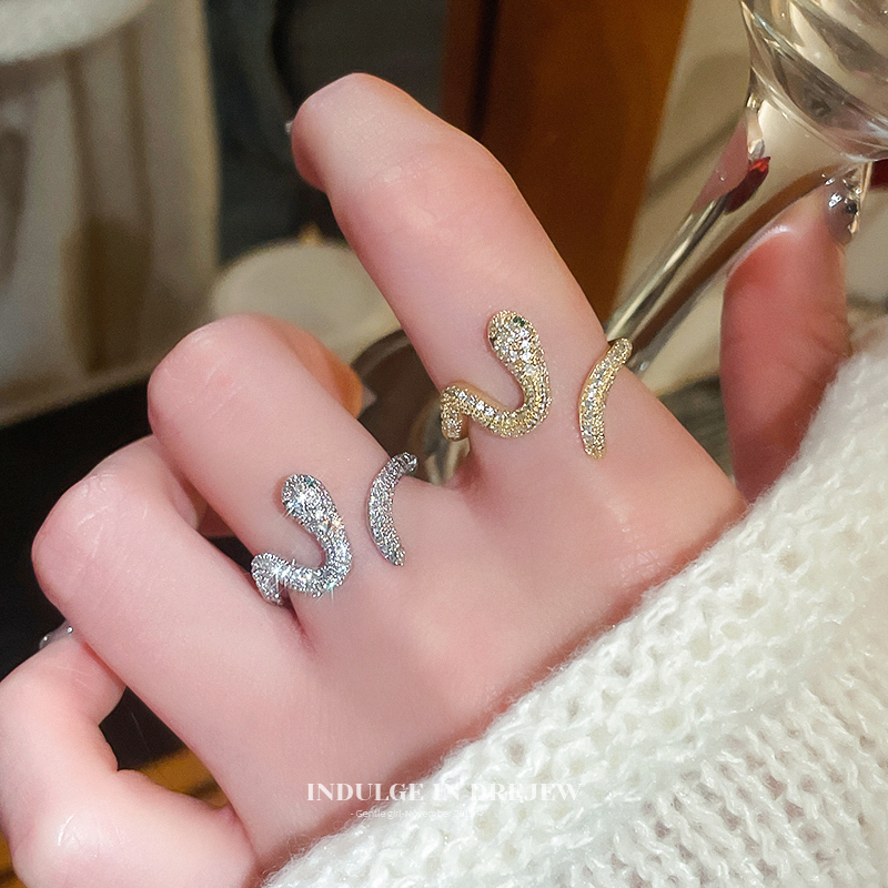 2025 Birth Year Year of Snake Ring Female Special-Interest Design Snake-Shaped Opening Easiest for Match Exquisite Index Finger Ring Bracelet