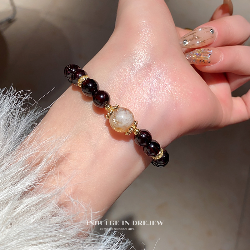 Purple Zircon Beaded Bracelet Fancy Light Luxury Minority National Style Bracelet Female 2025 New Arrival Bracelet Exquisite Ornament