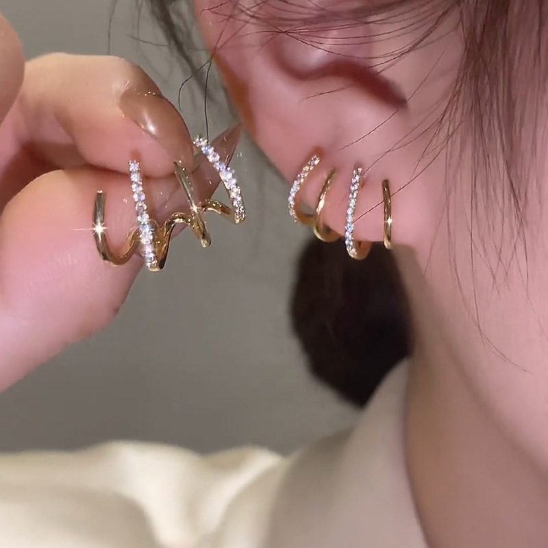 Earrings for Women Accessible Luxury Fancy Online Influencer Earrings 2025 New Arrival Tide Best Selling Elegant Socialite round Face Summer Earrings