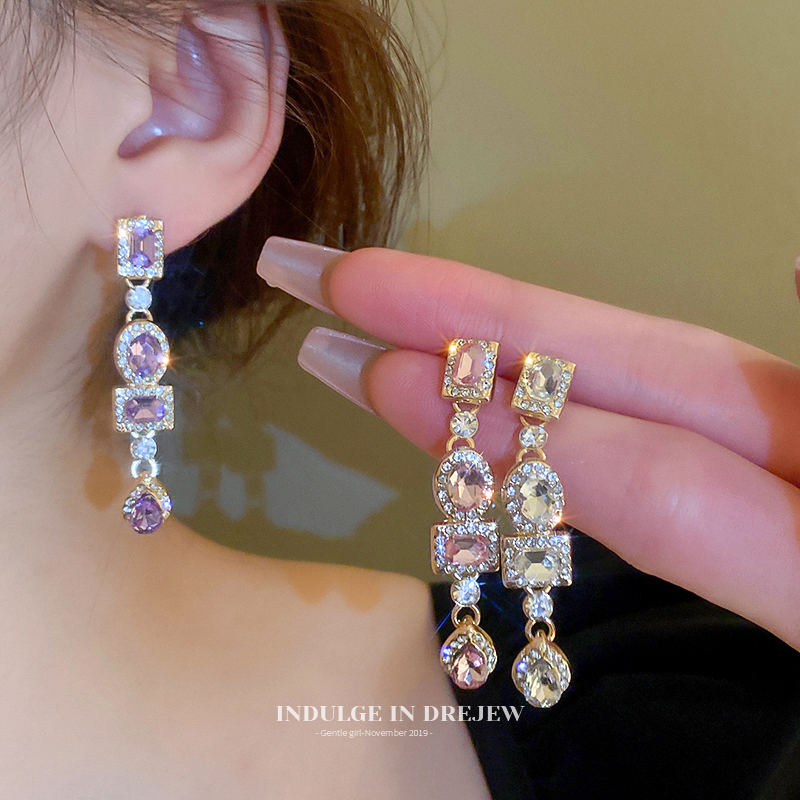 Water Drop Earrings Accessible Luxury Fancy Elegant Long Fringe Earrings Niche Design Easiest for Match Summer Season Earrings for Women