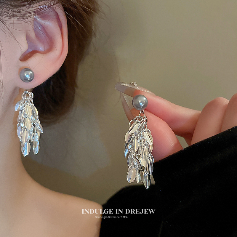 Sequin Tassel Earrings Niche Design Unique Eardrops 2025 New Arrival Best Selling Fancy Graceful Earrings Women