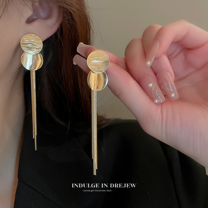 Long Tassel Sequins Earrings Special-Interest Design Feeling a Dual-Wear Elegant Earrings for Women 2025 New Arrival Western Style Earrings