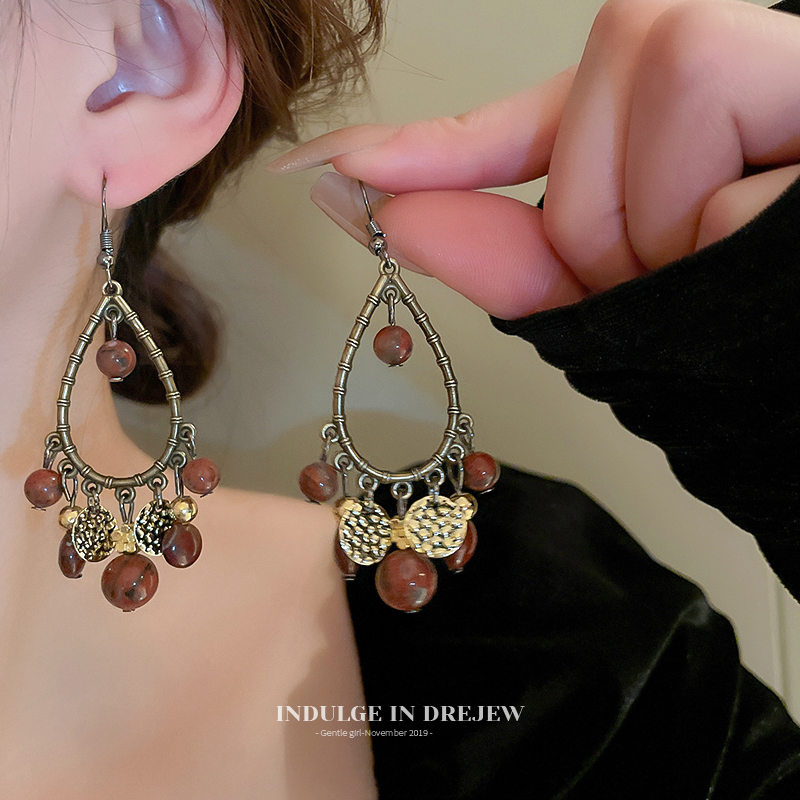 New Chinese Style Earrings 2025 New Arrival Best Selling Fancy Exotic Ethnic Style High Profile Retro Gorgeous Earrings Eardrops