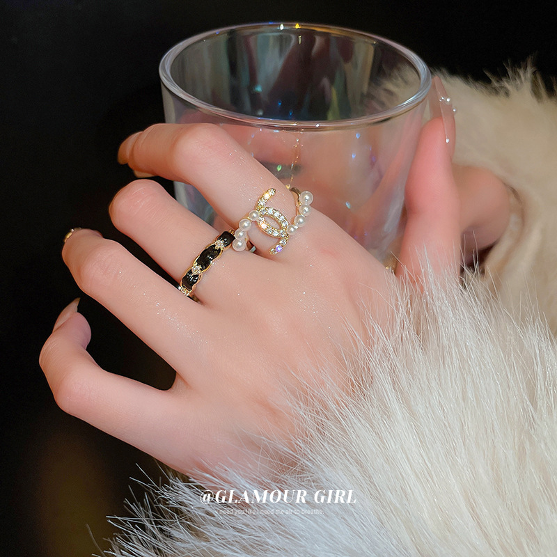 Classic Style Open-End Pearl Ring Women's Special-Interest Design Fancy Index Finger Ring 2025 New Arrival Best Selling Bracelet