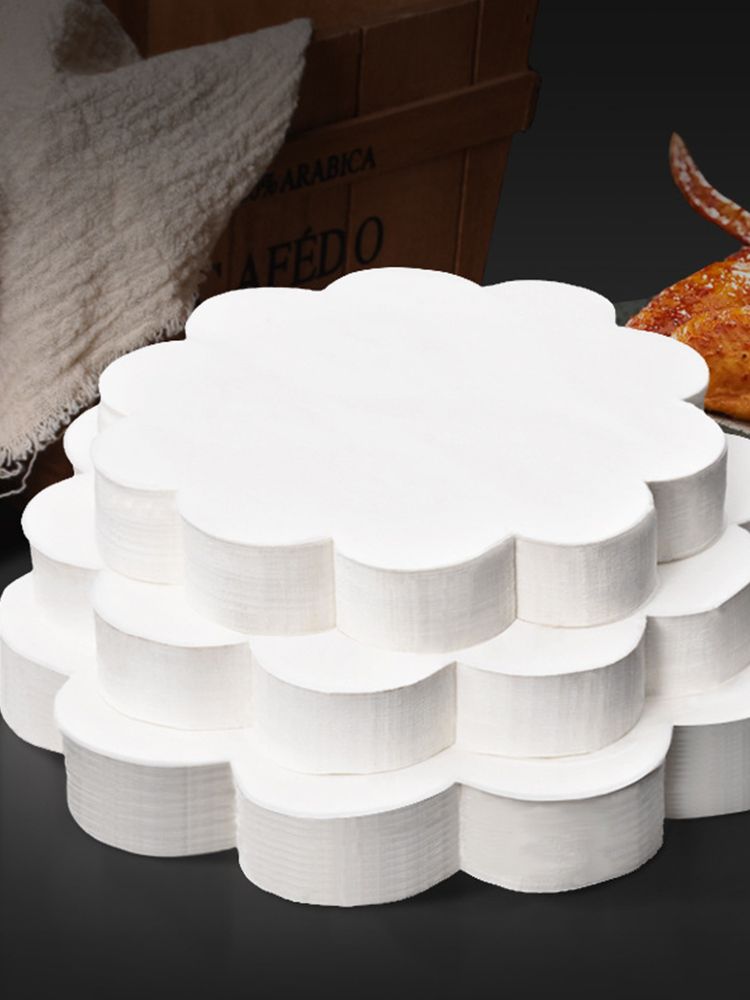 Lace Baking Paper Food Grade Disposable Barbecue Fried Non-Stick Potholder High Temperature Resistant Not Easy to Paste and Oil Proof Oiled Paper