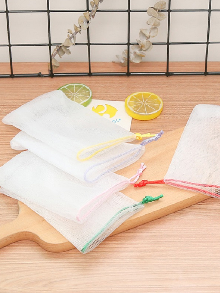 Soap Mesh Sponge Foaming Net Household Multi-Functional Soap Frother Bath Bath Rubbing Foam Net Pocket Handmade Foaming