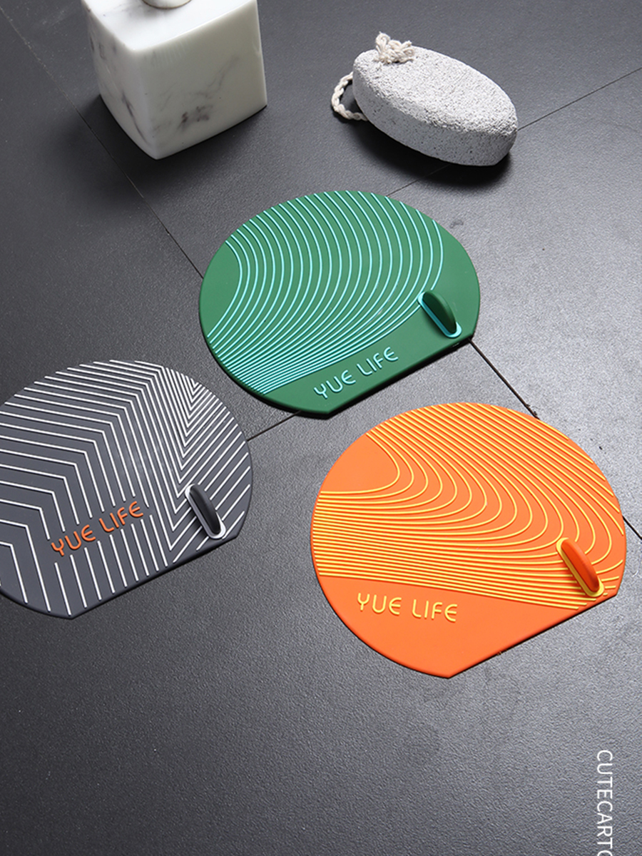 Bathroom Deodorant Floor Drain Cover Bathroom Anti-Blocking Water Stop Mat Portable Insect-Proof Anti-Fouling Isolation Sewer Cover