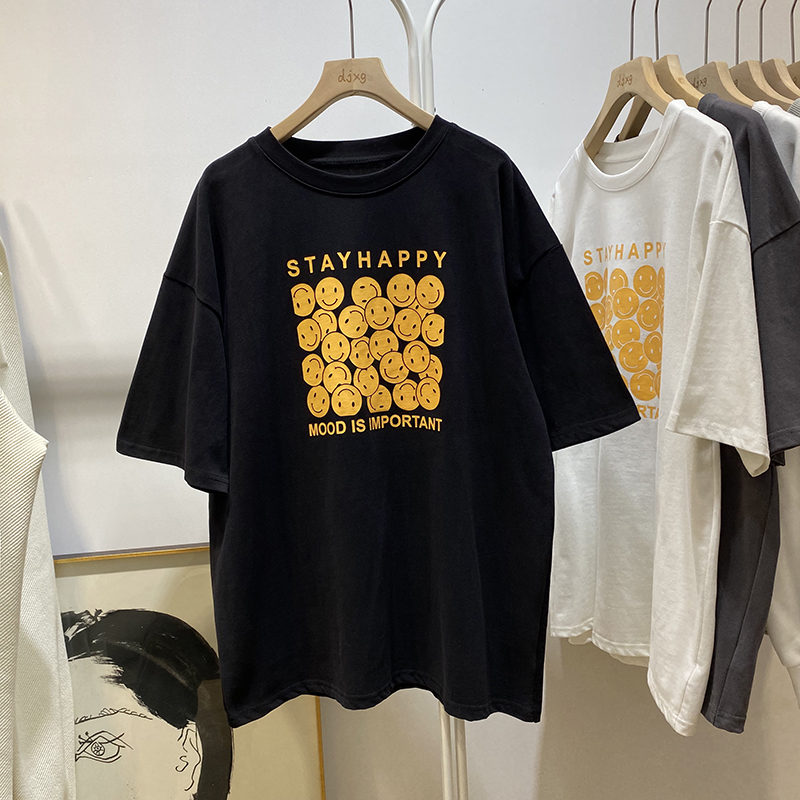 Counter Withdrawal OEM Goods Big Brand Cut Label Short Sleeve T-Shirt Women's Summer 2024 European Goods Loose Easiest for Match Design Blouse