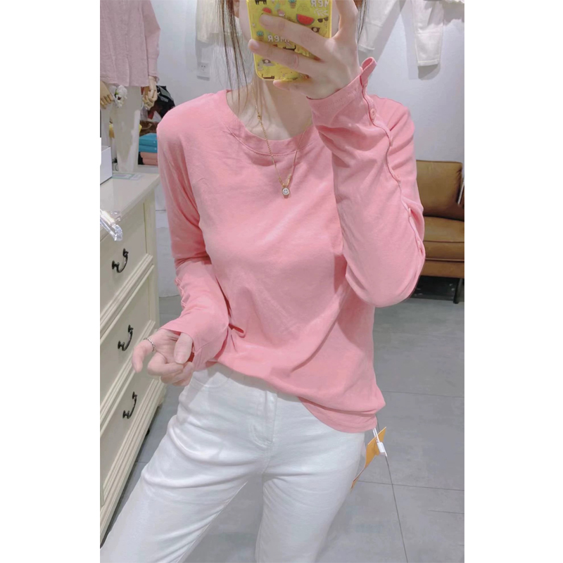 European Goods Plus Size Chubby Girl Summer New Arrival Solid Color Buttons Sleeve Women's Fashion Western Style All-Matching Thin and Slightly Transparent Sun Protection Top