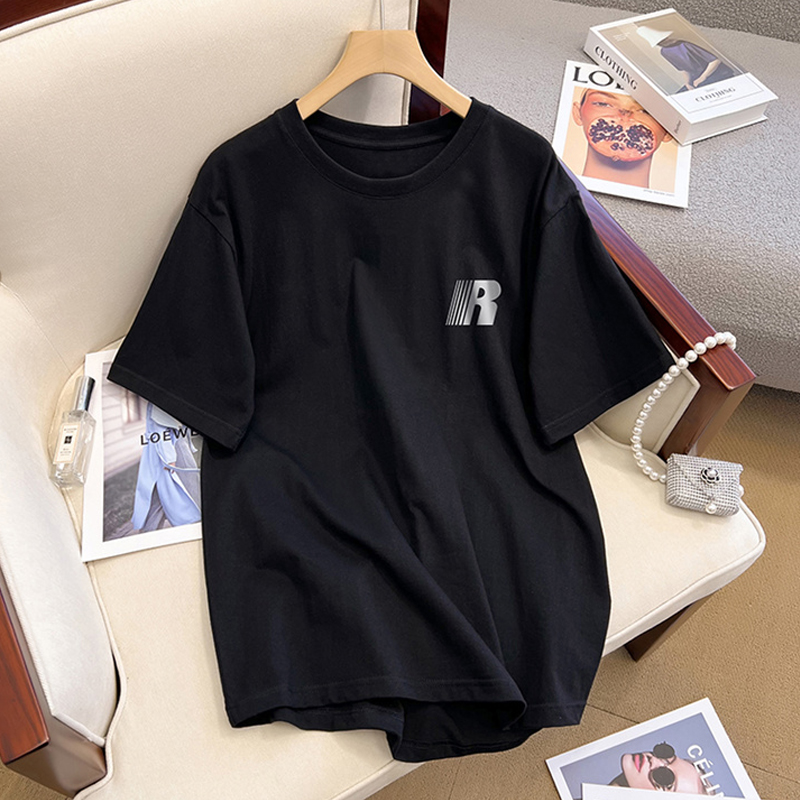 American Street Fashion Brand Short Sleeve T-shirt Women's Summer New Arrival Fashion Hip Hop Style Stylish Oversized Half-Sleeve Top 200
