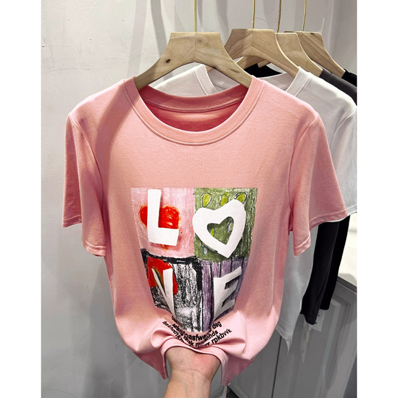 Extra Large Size 150.00kg Plus Size Ladies Summer New Arrival Loose Slim Looking Short Sleeve T-Shirt Female Casual Easiest for Match Ins Fashion Brand Top
