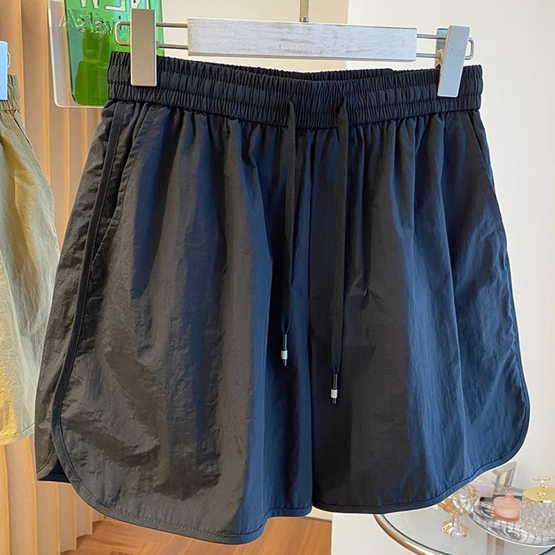 American Plus size Quick-Drying Sports Shorts Women Summer Thin High Waist Elastic Loose Casual Running Pants All-Match Hot Pants