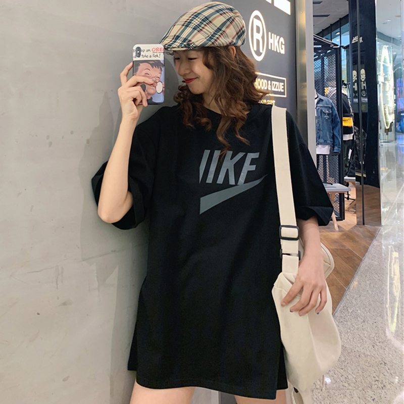 Super Plus Size 1.00 Kg-150.00 kg T-Shirt Women's Short Sleeve 2024 Summer New Arrival K-style Loose Slim Looking Plus Size Ladies Cotton Half Sleeve Top