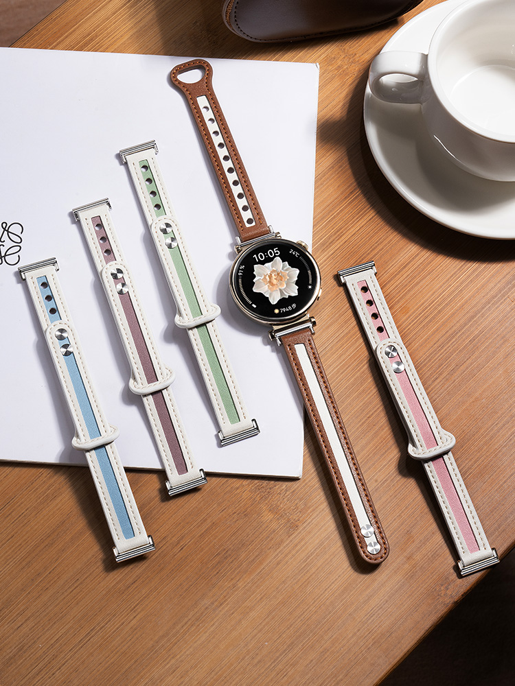 Suitable for Huawei GT5 Strap Watch GT4 Genuine Leather Watt4 Women's Watchgt5 Women's GT3 Women's 5 Smart 4 Watch Pro New Arrival GT2 with GT1 Fancy 3 Leather 41mm Women's