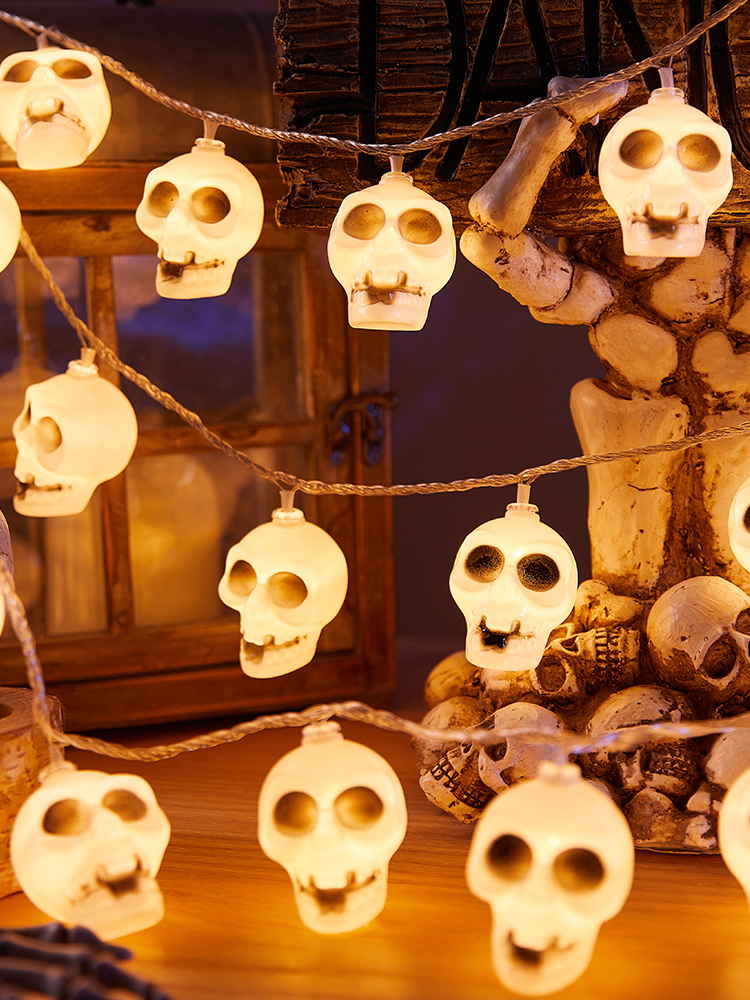 Halloween Halloween Horror Skull Pumpkin Lighting Chain Event Party Scene Atmosphere Decorative Ornaments