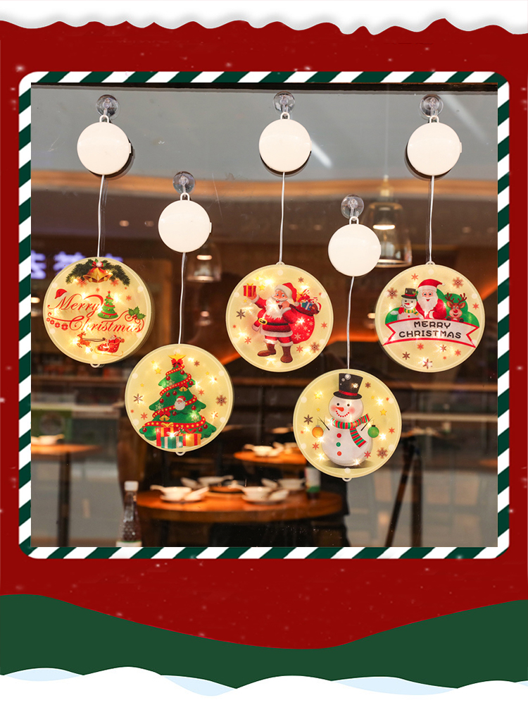 Christmas Decorative Lighting Lights Christmas Tree Lamp Snowman For Home Indoor Layout Luminous Led Sucker Lamp Atmosphere