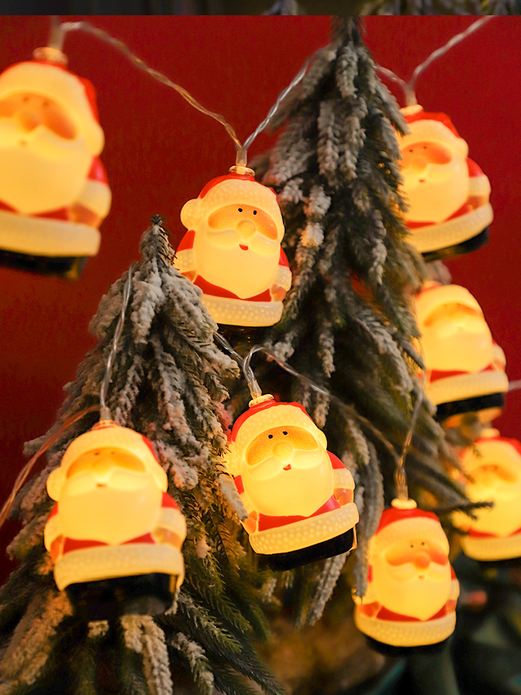 Christmas Decorations Santa Claus String Lights For Home Family Luminous Led with Lights Photo Props Fancy