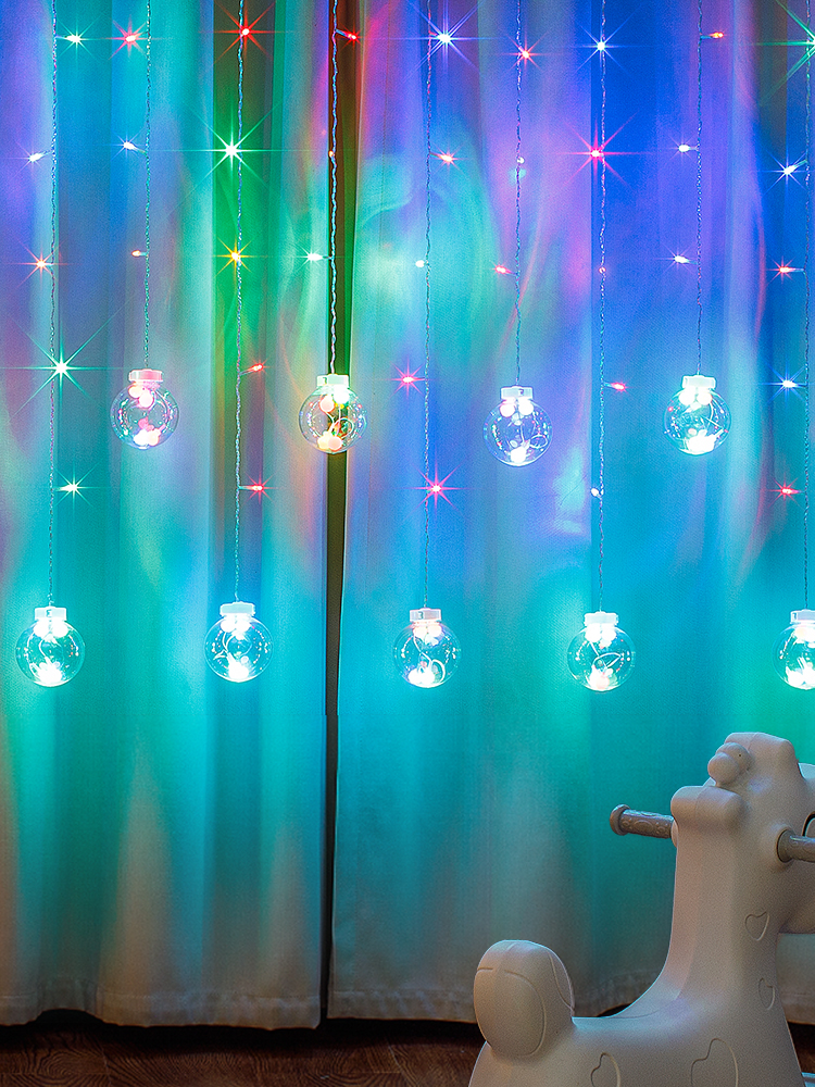 Small Colored Lights Flashing Light String Light Starry Decorative Light Luminous Hanging Light Young Adult Home Balcony Room Atmosphere Star Light
