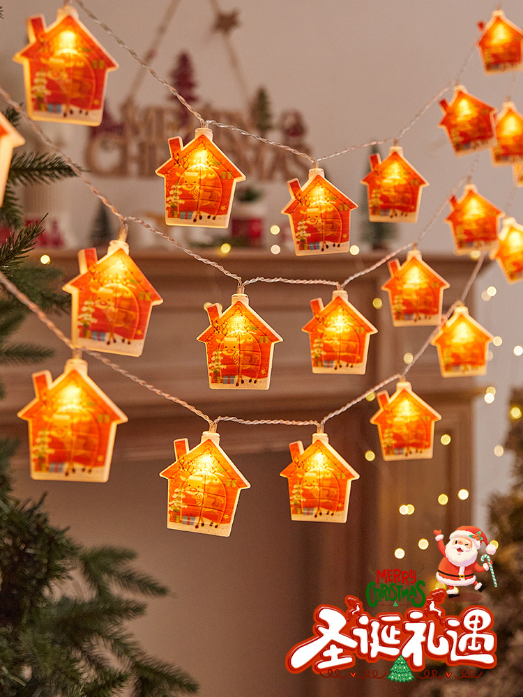 Christmas Christmas Tree Decoration Pendant Lighting Chain Hanging Ornaments Show Window Scene Layout Gas Atmosphere Photo Props Set