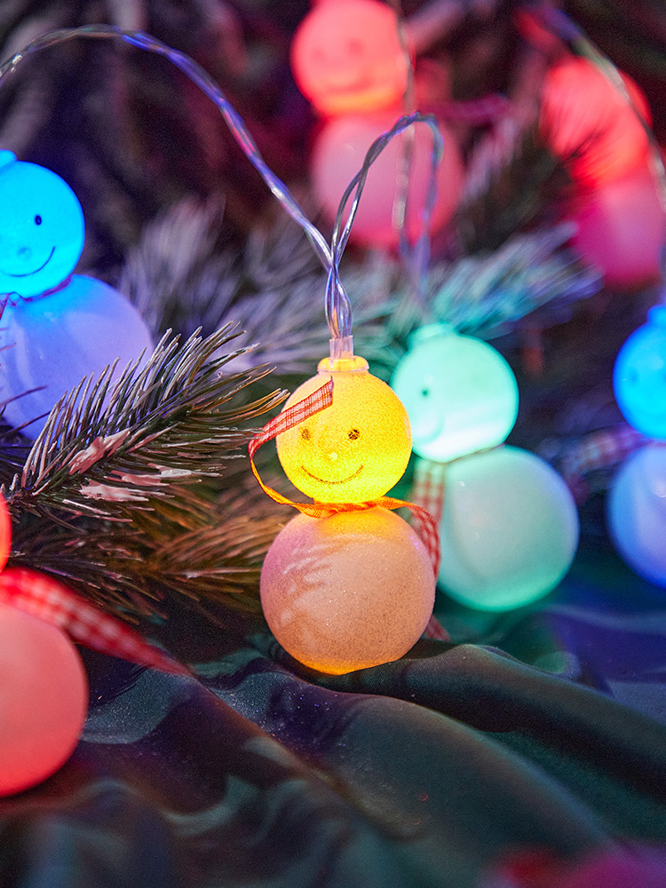 Christmas Decorations Creative Pendant Scene Layout Holiday Dress up Ornaments Luminous Lighting Chain Atmosphere Snowman Kids