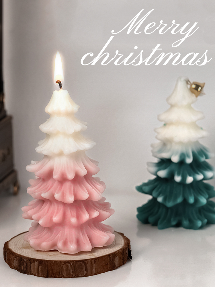 Christmas Candle For Home Smokeless and Tasteless Emulation Christmas Tree Scene Decorative Ornaments Desktop Decoration Fancy
