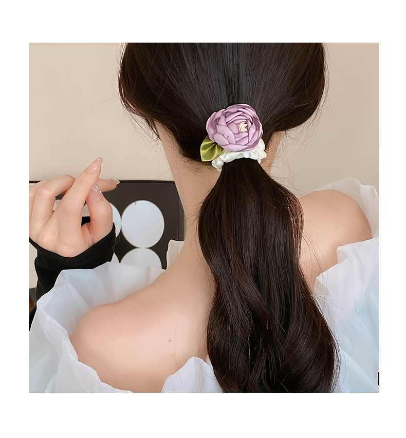 Elegant Flower Ponytail Hair Band