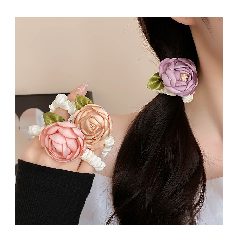 Elegant Flower Ponytail Hair Band
