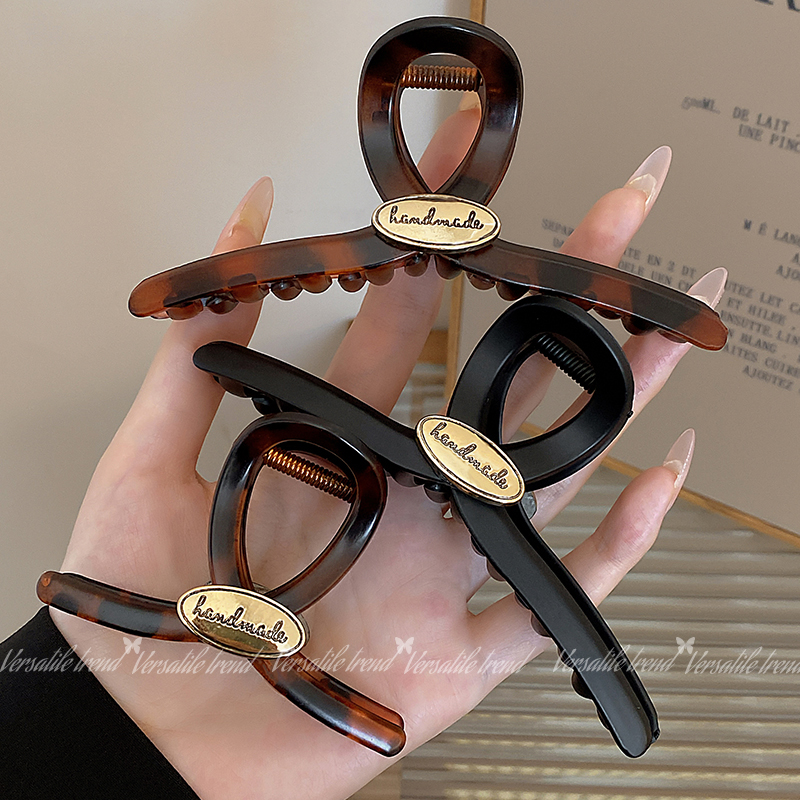 Hawksbill Color Grip Women's Large Size 2024 New Arrival Back Head Plate Hair Volume Fancy Shark Clip Hair Clip Headdress