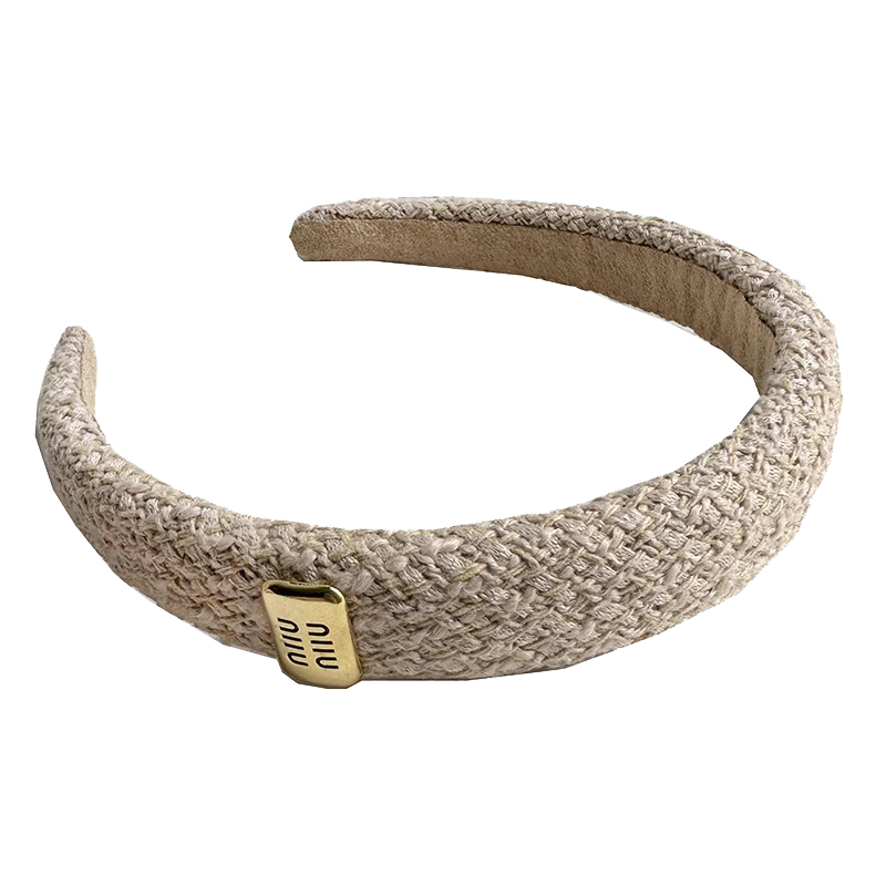Maillard Brown Headband Female 2024 New Arrival Fancy Outdoor All-Matching Internet-Famous Headband High Skull Top Hair Clip Headdress