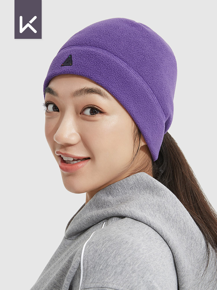 Keep Running Sports Hat Warm Hat Women's Thin Velvet Elastic Woolen Cap Sweat-Absorbent Breathable and Windproof Casual Beanie Hat Men