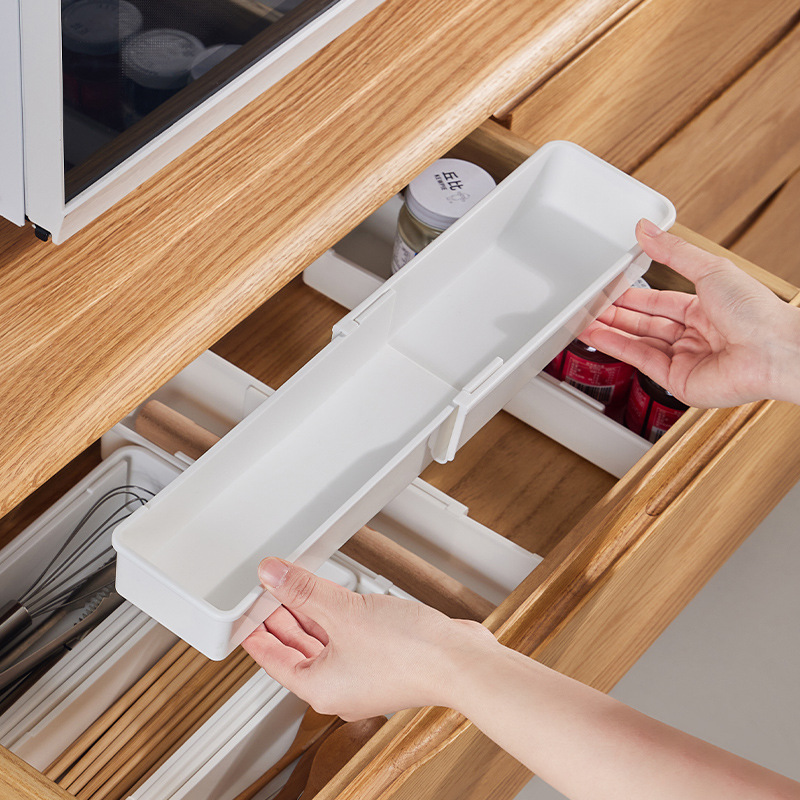 Drawer Grid Storage Box Built-in Partition Retractable Cosmetics Lipstick Classification Dresser Deep Cabinet Partition Dormitory