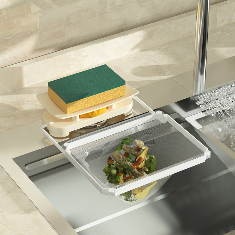 Kitchen Suction Cup Sink Filter Rack Leftovers Residue Disposable Draining Rack Sink Anti-Blocking Fantastic Filtering Tool