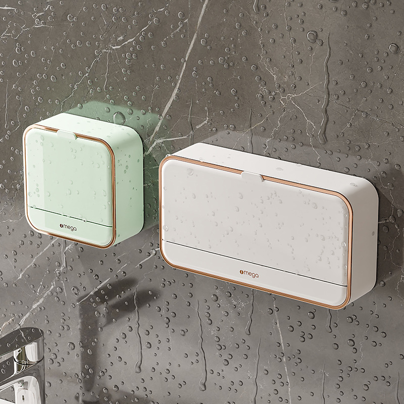 Bathroom Soap Box Soap Rack For Home Toilet Punch-Free Wall-Mounted Drain Belt Box Cover