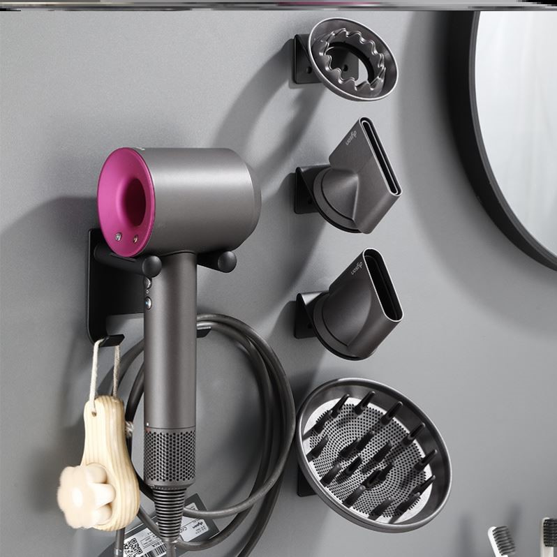 Punch-Free Hair Dryer Bracket Hair Dryer Bathroom Hanger Hair Dryer Storage Bathroom Rack