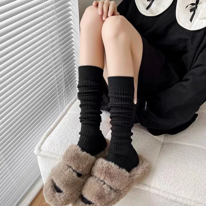Women's Socks Fall and Winter Milky White Foot Sock Warm with Velvet Stockings Knee Socks Knee Socks Thigh High Socks Calf Thin