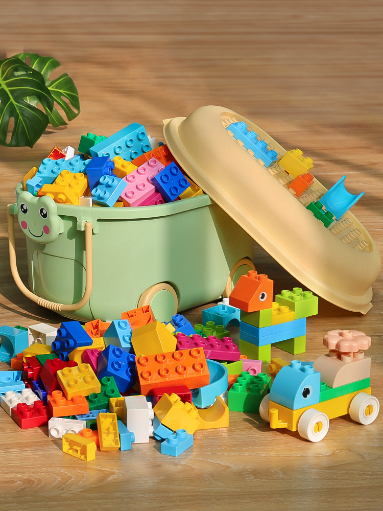 Building Blocks Assemble Educational Toys Large Particle Slide Baby Educational Brain Movement Big Puzzle 3 to 6 Years Old Boys and Girls