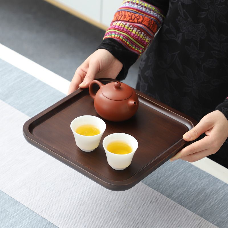 Walnut Complete Color Bamboo Tray Display Plate Pizza Rectangular Wood Dish Wooden Disc Tea Tray Barbecue round