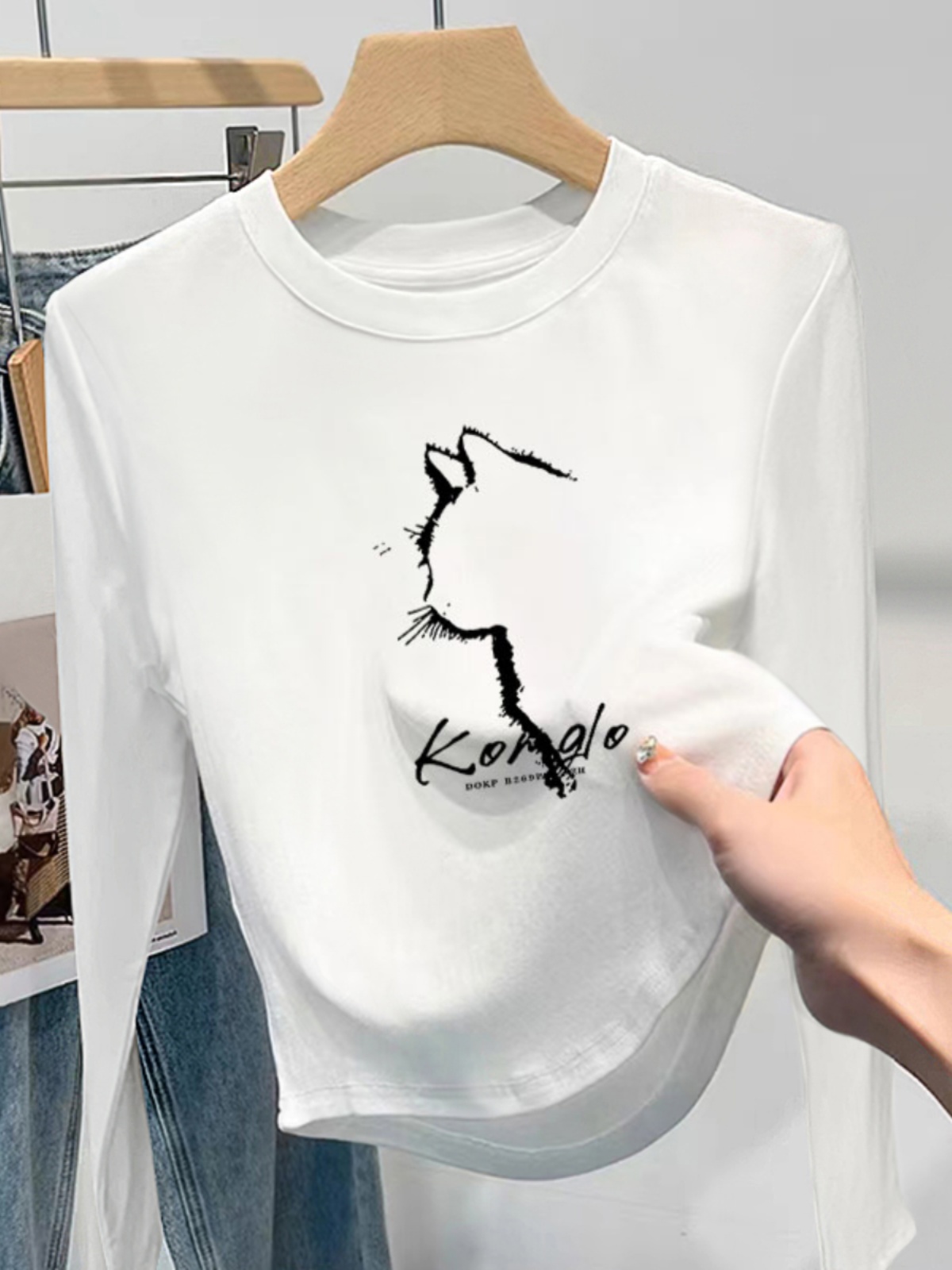 Thirteen Rows Women's Clothes Long Sleeve T-shirt Women's 2025 New Arrival Silm round Neck Bottoming Shirt Stylish Early Autumn Tops