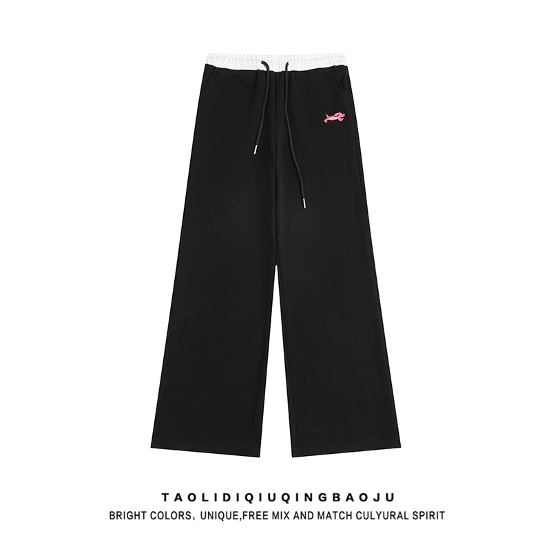 Elastic Waist Drawstring Drape Wide-Leg Casual Pants Female New Arrival American Street Loose Lovers Wild Straight Sweatpants Tide