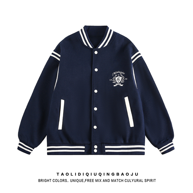 Preppy Style Badge Embroidered Baseball Uniform Outwear Female 2025 New Arrival American Preppy Style Couple Loose Fashion Brand Jacket