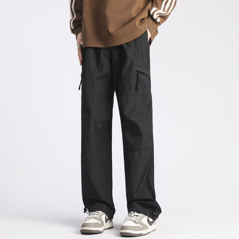 Trendy Retro Loose Fleece-lined Wide Leg Side Zipper