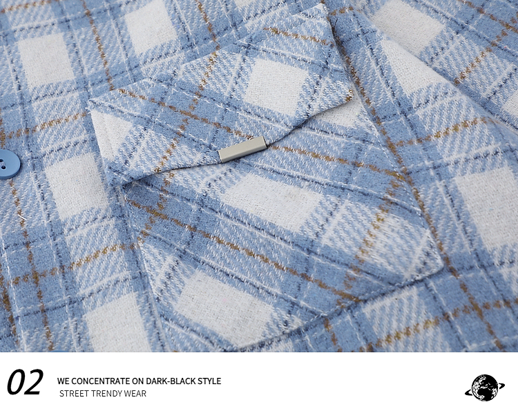 American Retro Plaid Woolen Hooded Long Sleeves Shirt