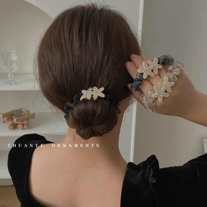 Kawano Organza Elegant Fancy Large Intestine Hair Ring