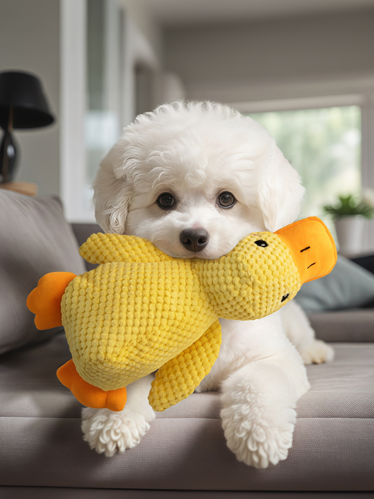 Sound Self-Hi Relieving Boredom Yellow Duck Big Dog Bite-Resistant Toys