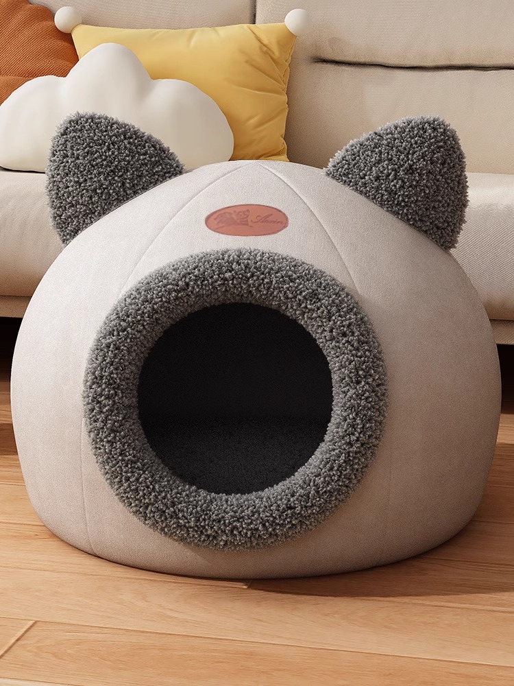 Cat Nest Winter Heattech Closed Sense of Security Winter Kennel Fall and Winter Cat House All Year Round Neutral Cat Mat Sleep