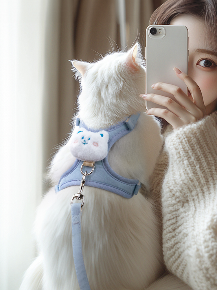 Special Pet Anti-Lost Chest and Back Rope Long Cat